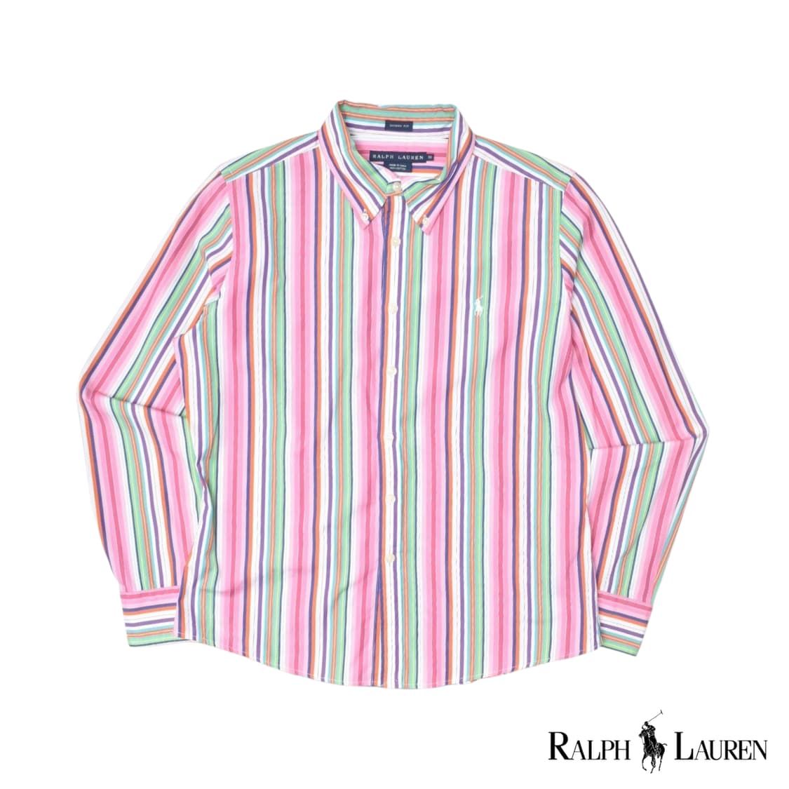  00S 두산 폴로 멀티 컬러 스트라이프 셔츠 남방 10 N0527 상품이미지1