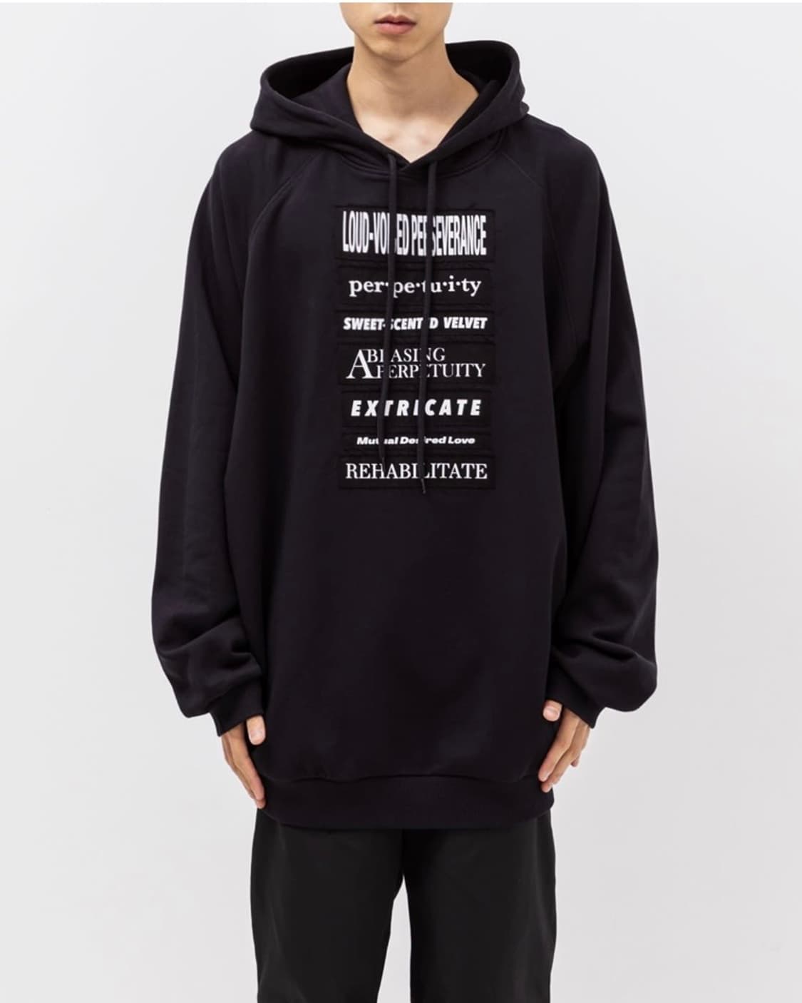 23AW Raf Simons x Fred perry 패치 후드 상품이미지1