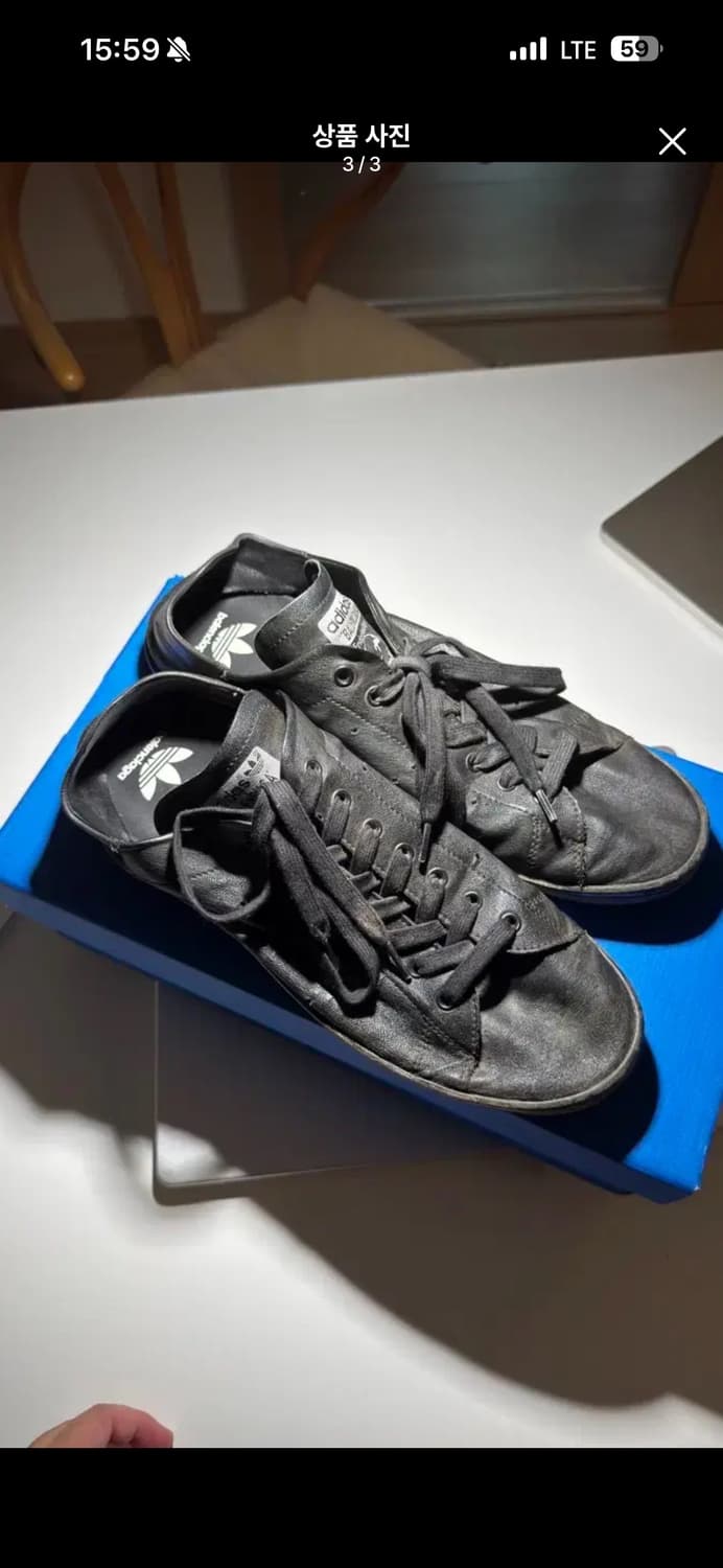 발렌시아가 스탠스미스 블랙 원아웃 45사이즈 상품이미지3