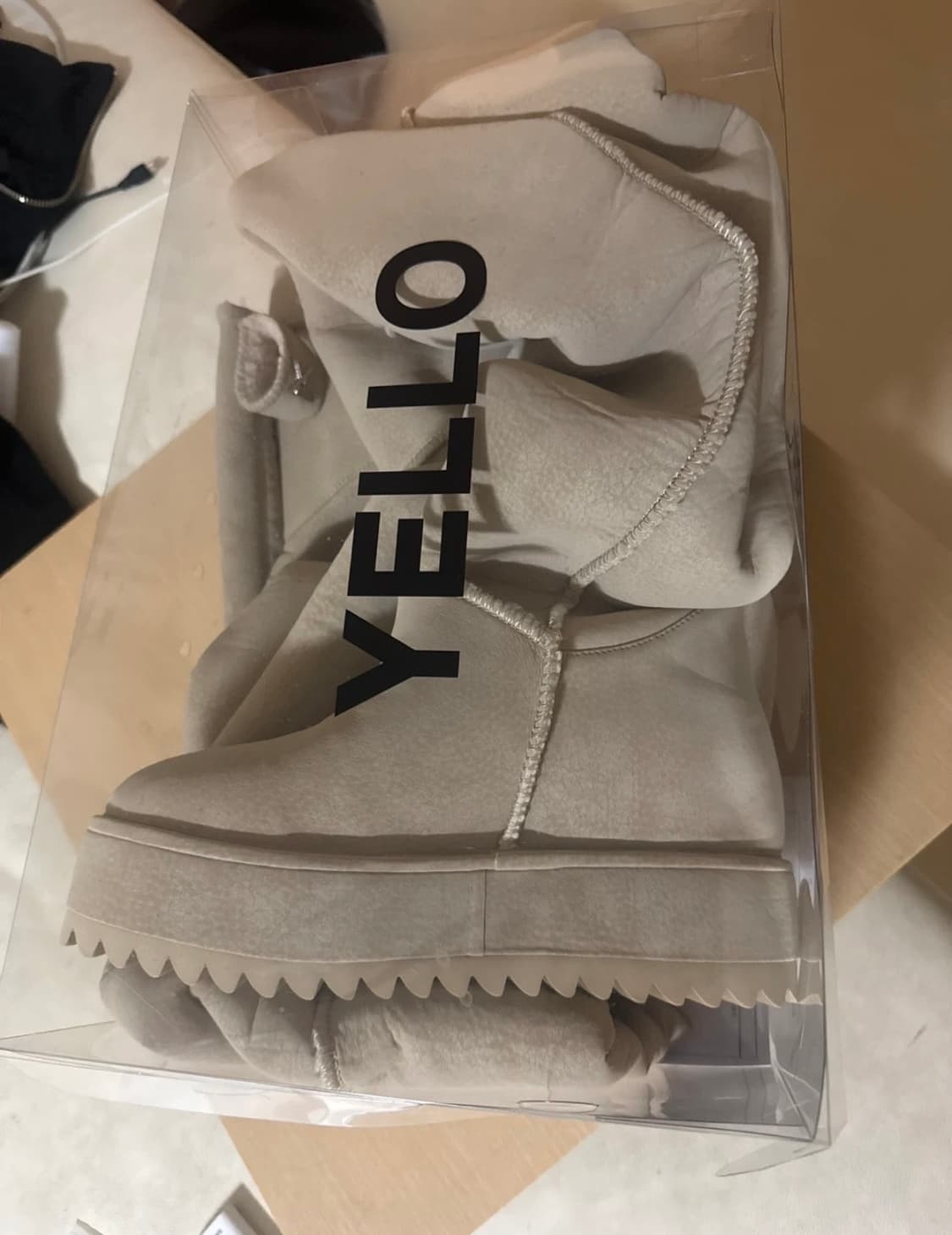 YELLOSHOES LONG BOOTS (M SIZE) 베이지 상품이미지3