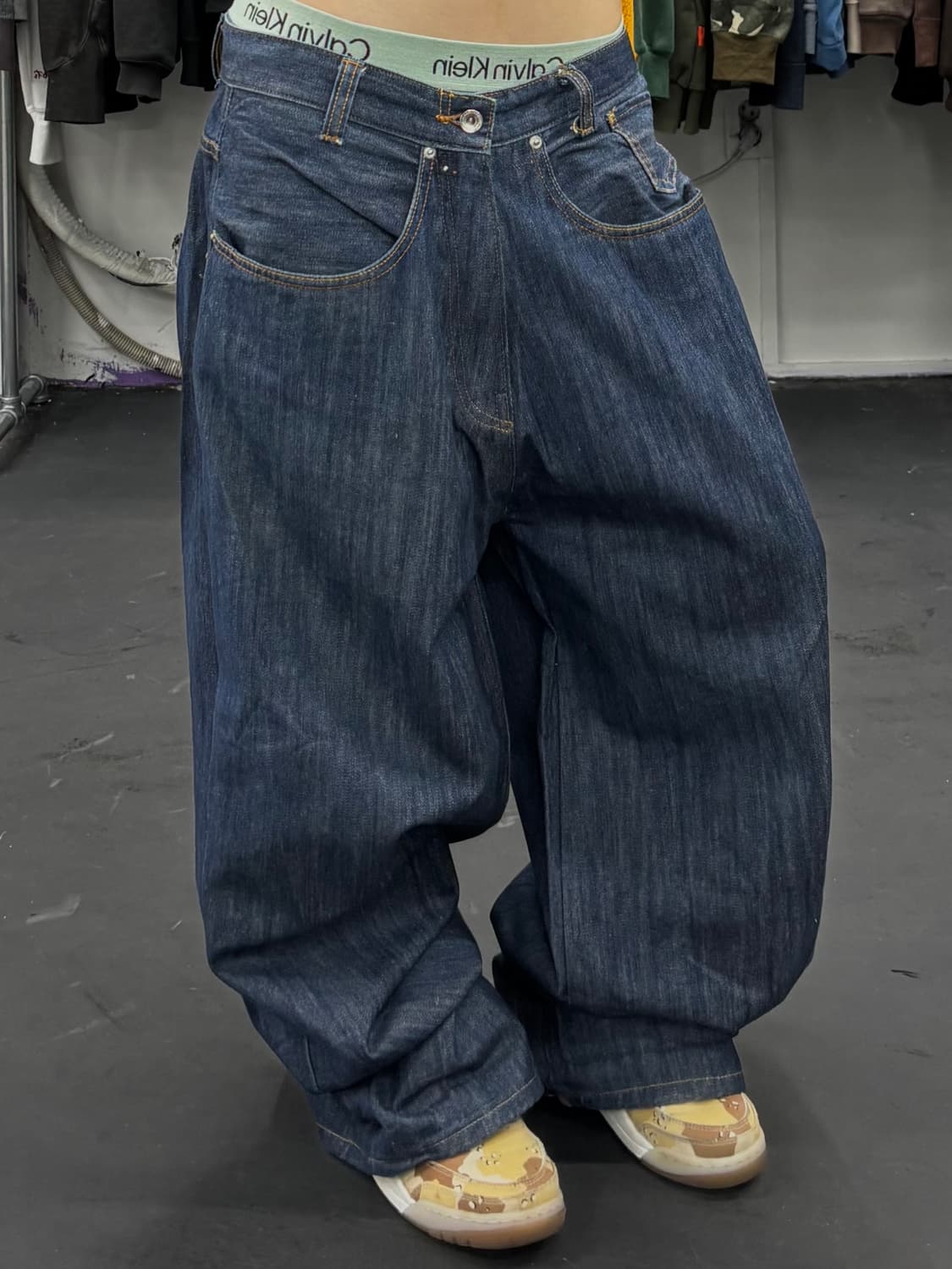 로카웨어 백로고 데님팬츠 상품이미지4