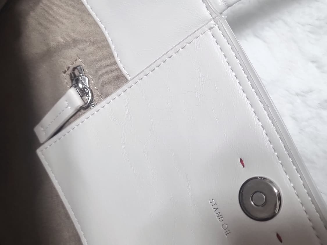 스탠드오일  가방 오블롱백 숄더백 화이트 크림 Oblong bag 상품이미지5