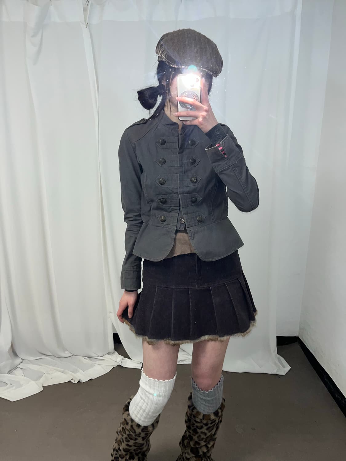 Betty boop 카키 그레이 나폴레옹 자켓 상품이미지9