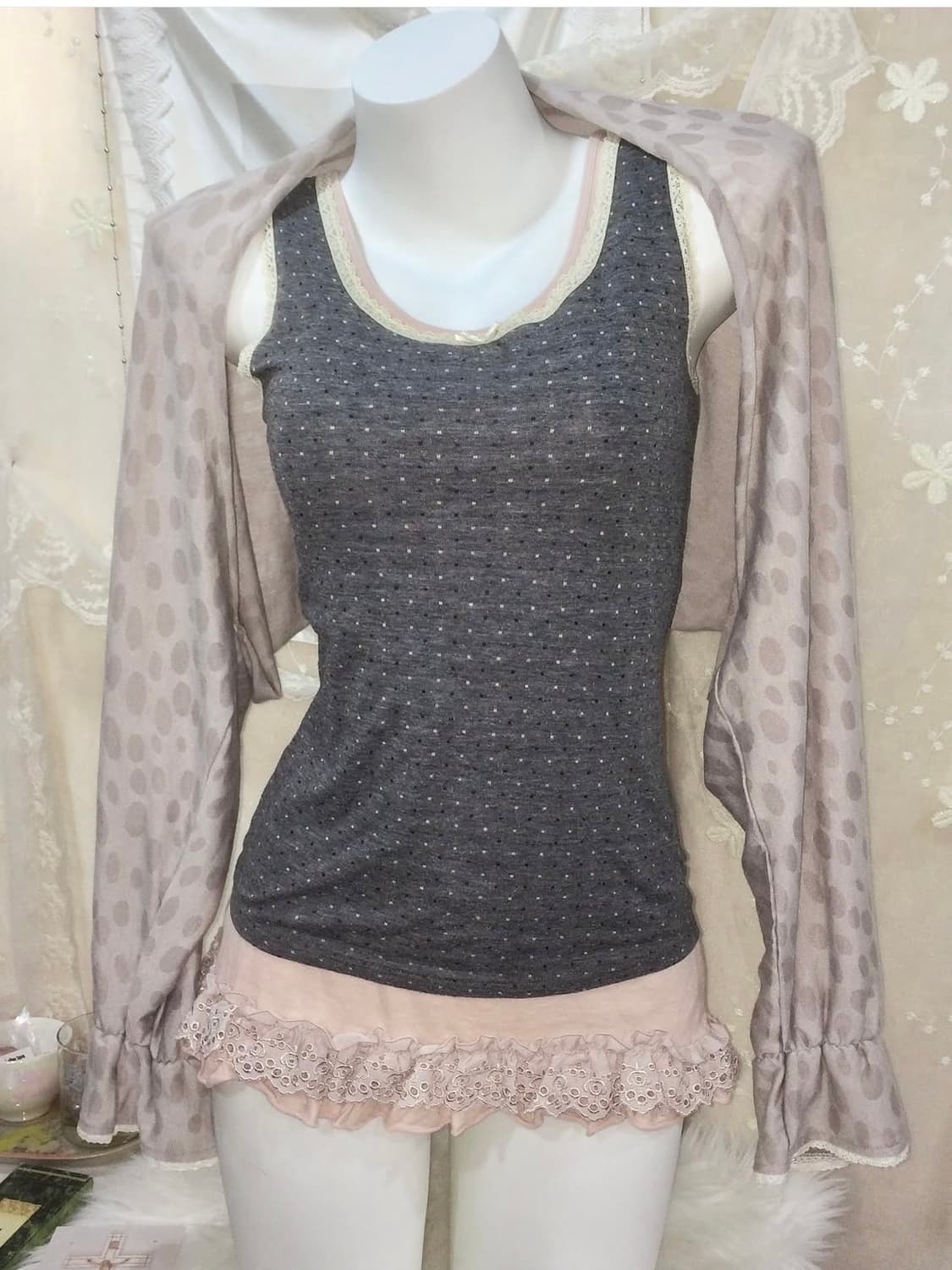 pink leopard bolero 상품이미지3