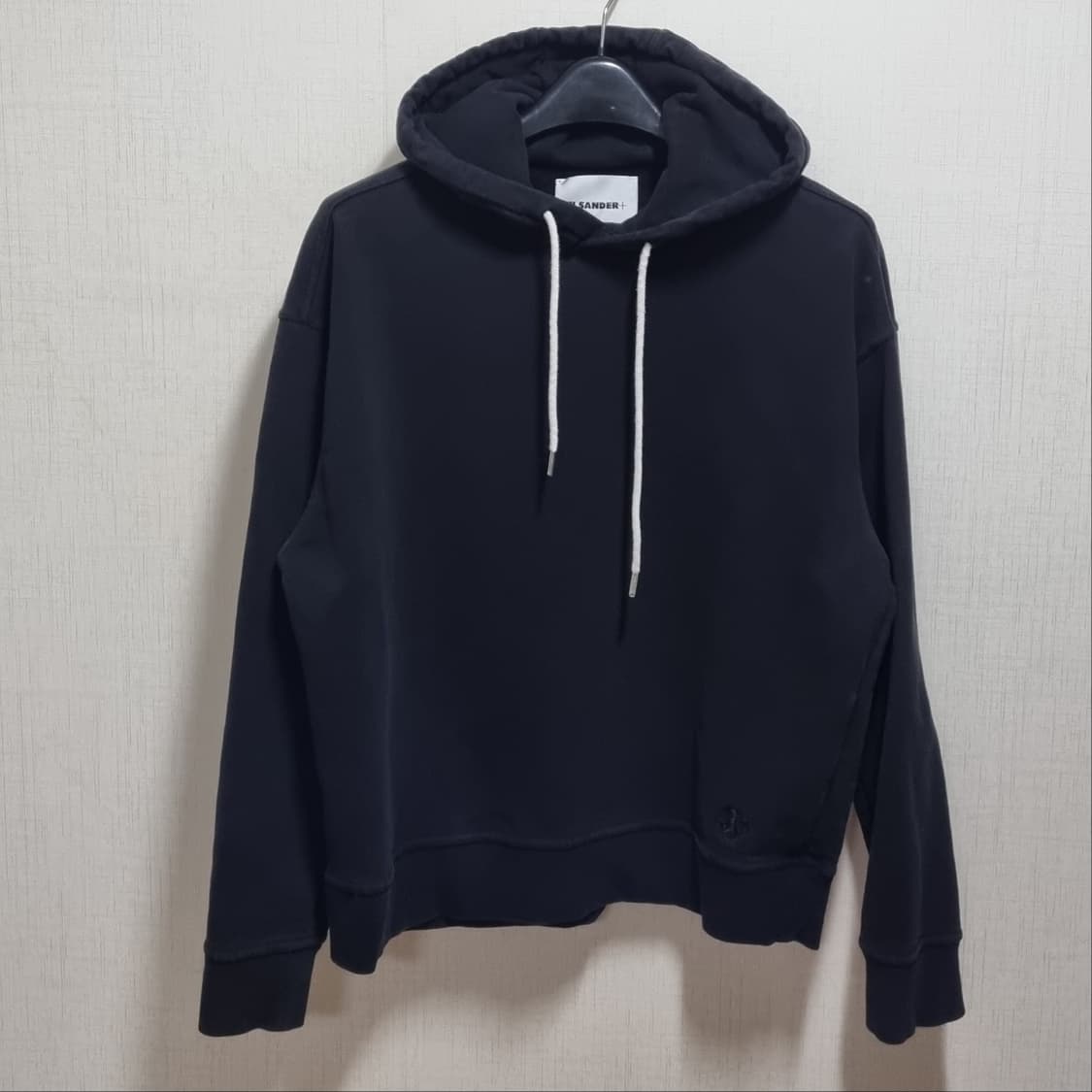 질샌더 블랙 오버핏 후드티 상품이미지1