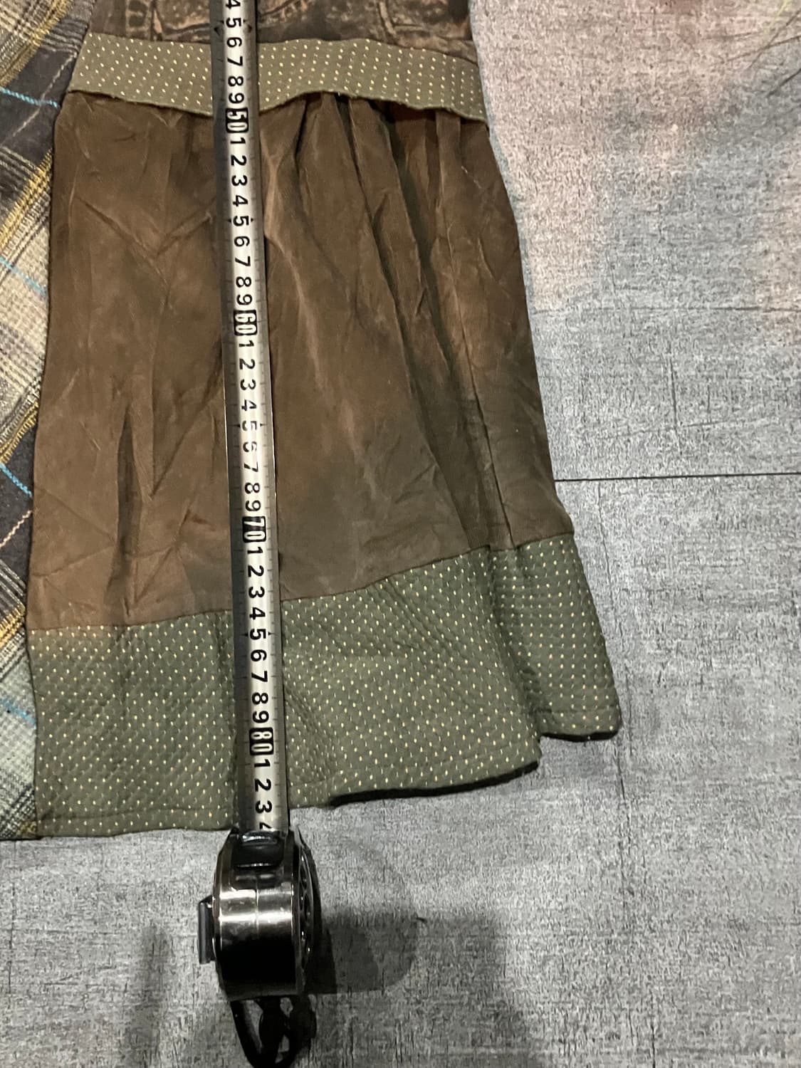 일본빈티지 Akaart 하구미모리걸 아오이유우 패치워크 롱스커트 상품이미지3