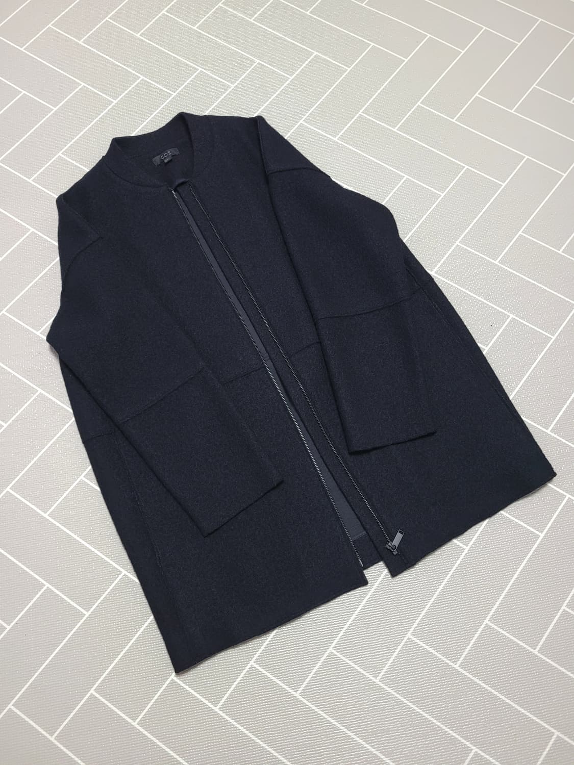 COS 코스 봄버 하프 집업 울 자켓 EUR40 (L) 상품이미지1