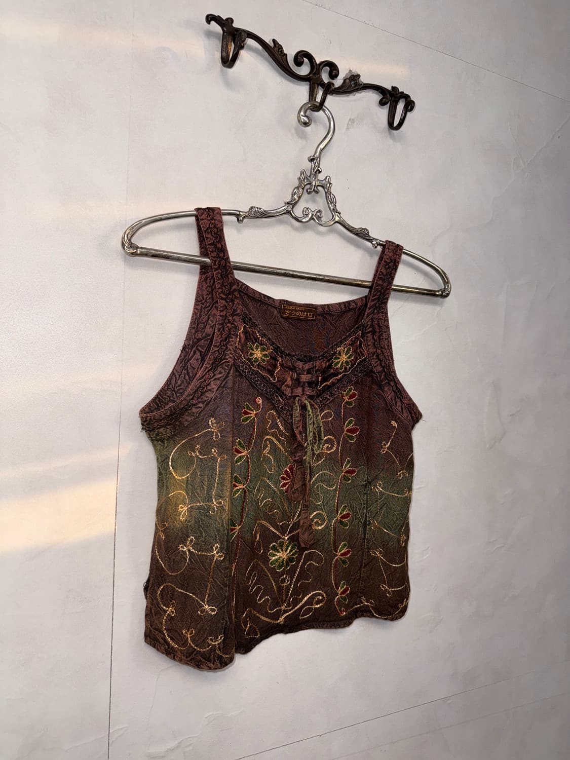 Khaki brown ethnic hippie sleeveless  상품이미지5