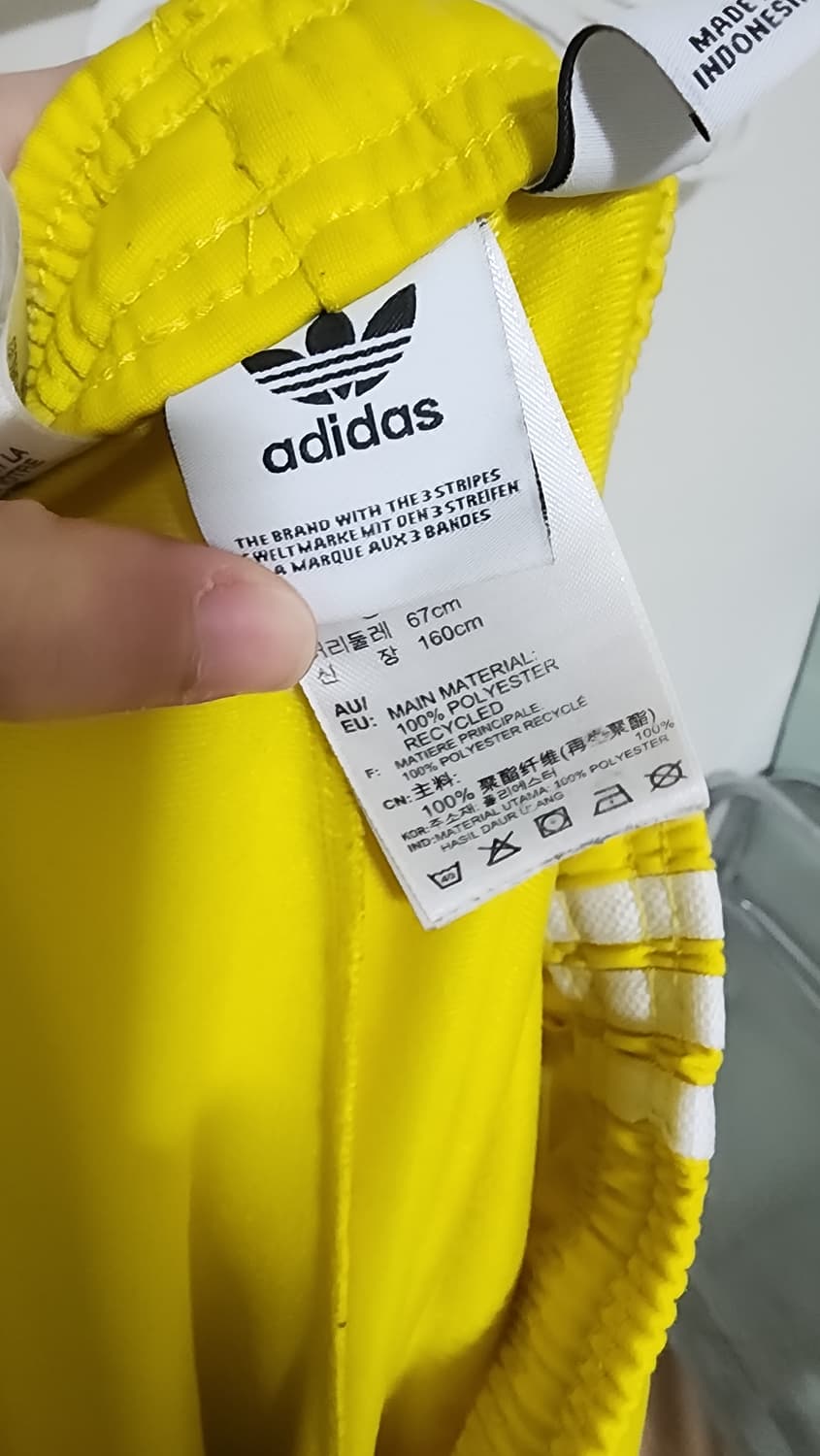 정품 아디다스 옐로우 삼선 팬츠 160 상품이미지8