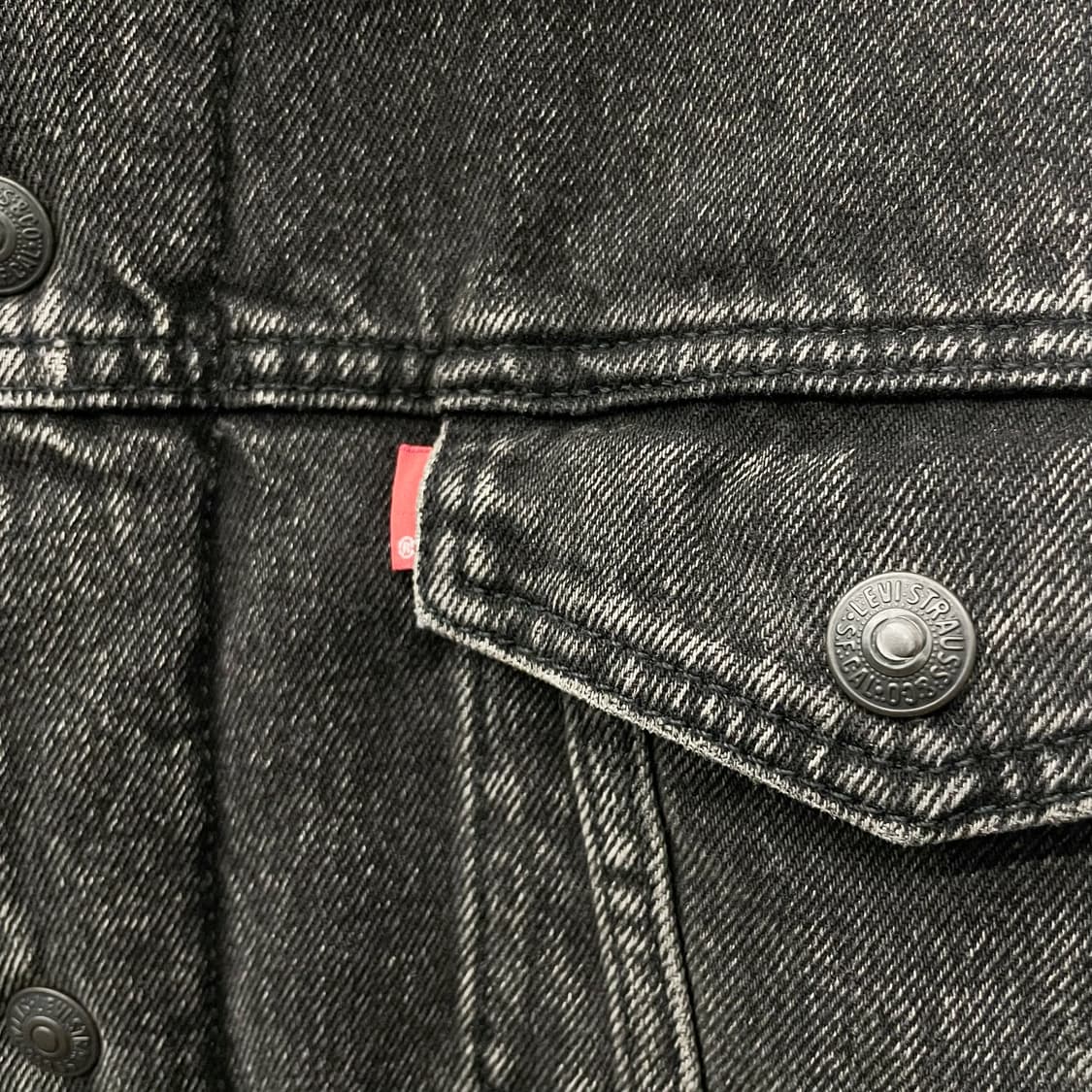 리바이스 프리미엄 타입2 흑청 쉐르파 데님 트러커 자켓 상품이미지4