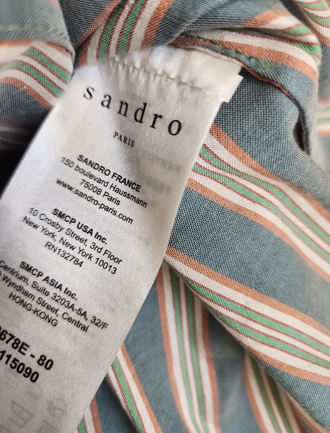 산드로 랩 스트라이프 롱원피스 38사이즈 상품이미지8