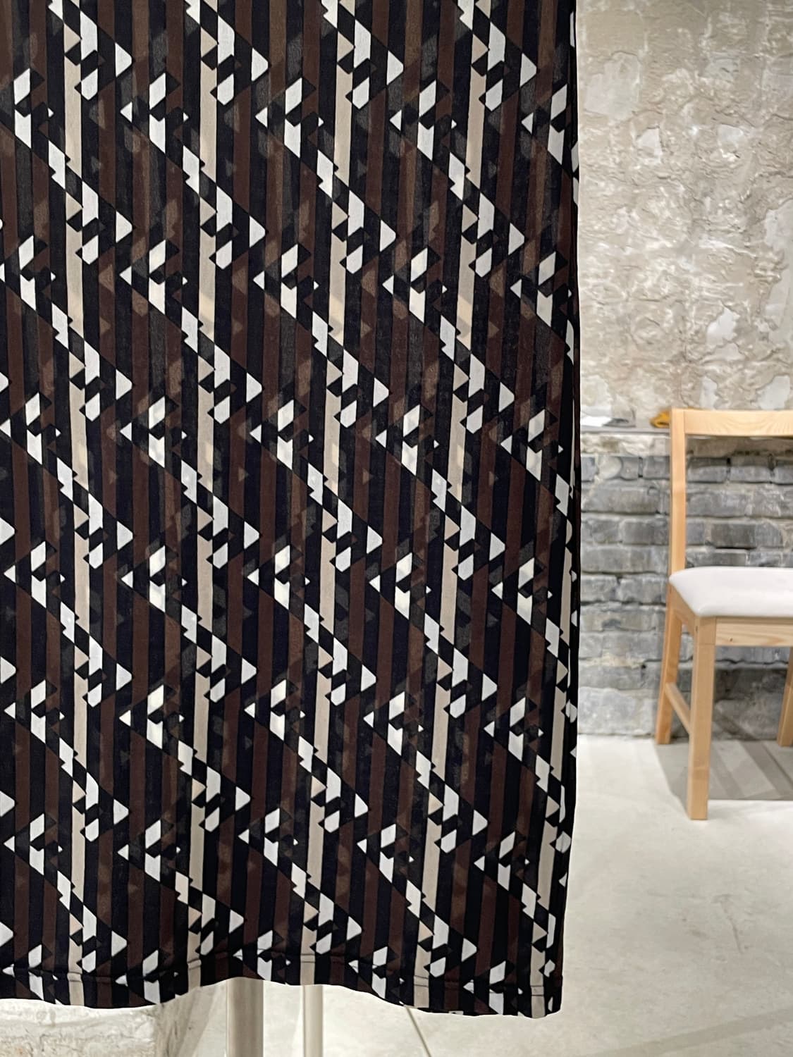 펜디 브라운 주카 패턴 스트라이프 폴리아미드 미디원피스 상품이미지5