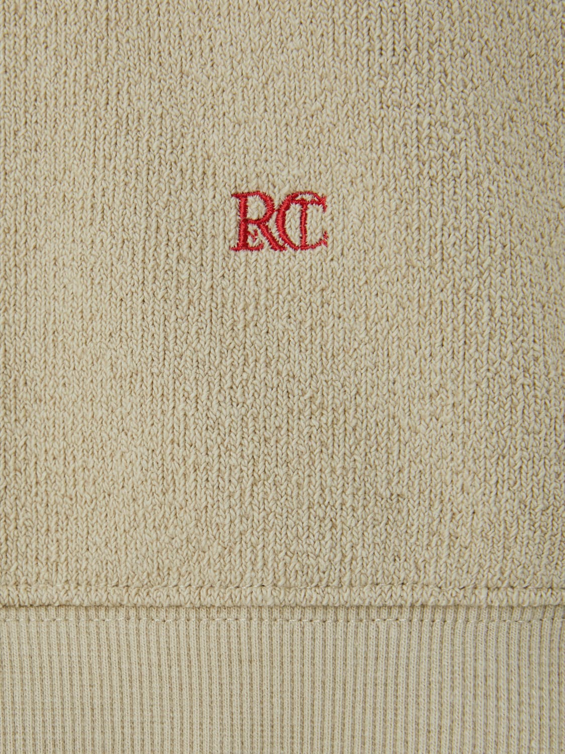 렉토 RC 로고 하프 집업 맨투맨 스웻 셔츠 베이지 상품이미지8