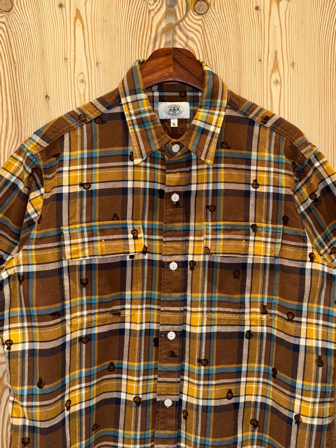 베이프 마일로 반팔 체크셔츠 상품이미지2