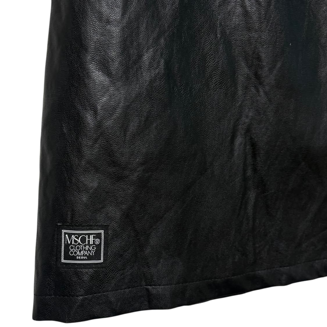 3833 미스치프 블랙 가죽 미니스커트 숏스커트 상품이미지2