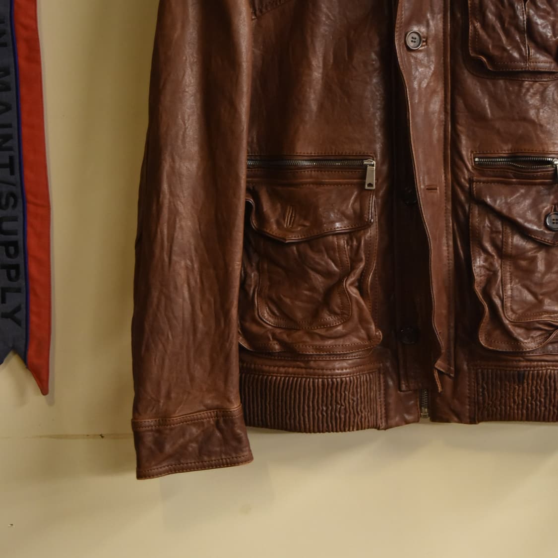 지오지아(ZIOZIA) 양가죽 자켓 브라운 100 상품이미지3