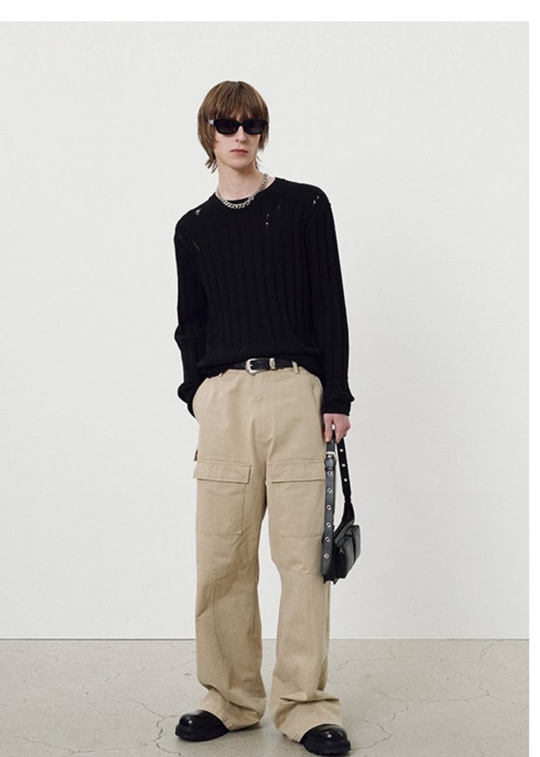 토니웩 wide-leg garment washed cargo pants  상품이미지1