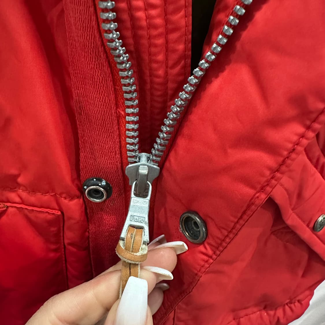 폴로 레드 덕다운 패딩 조끼S 상품이미지6