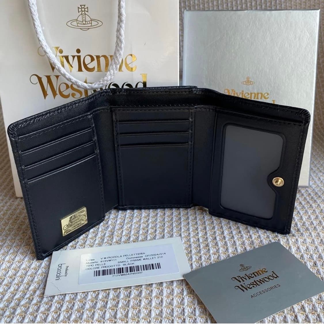비비안웨스트우드 블랙 orb 로고 반지갑(새상품, 풀구성) 상품이미지7