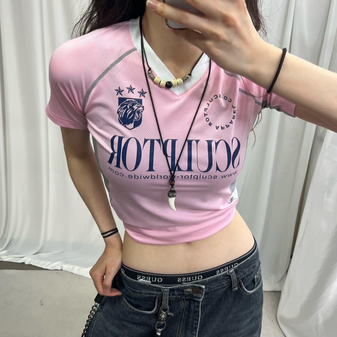 Sculptor pink jersey T-shirts 상품이미지3