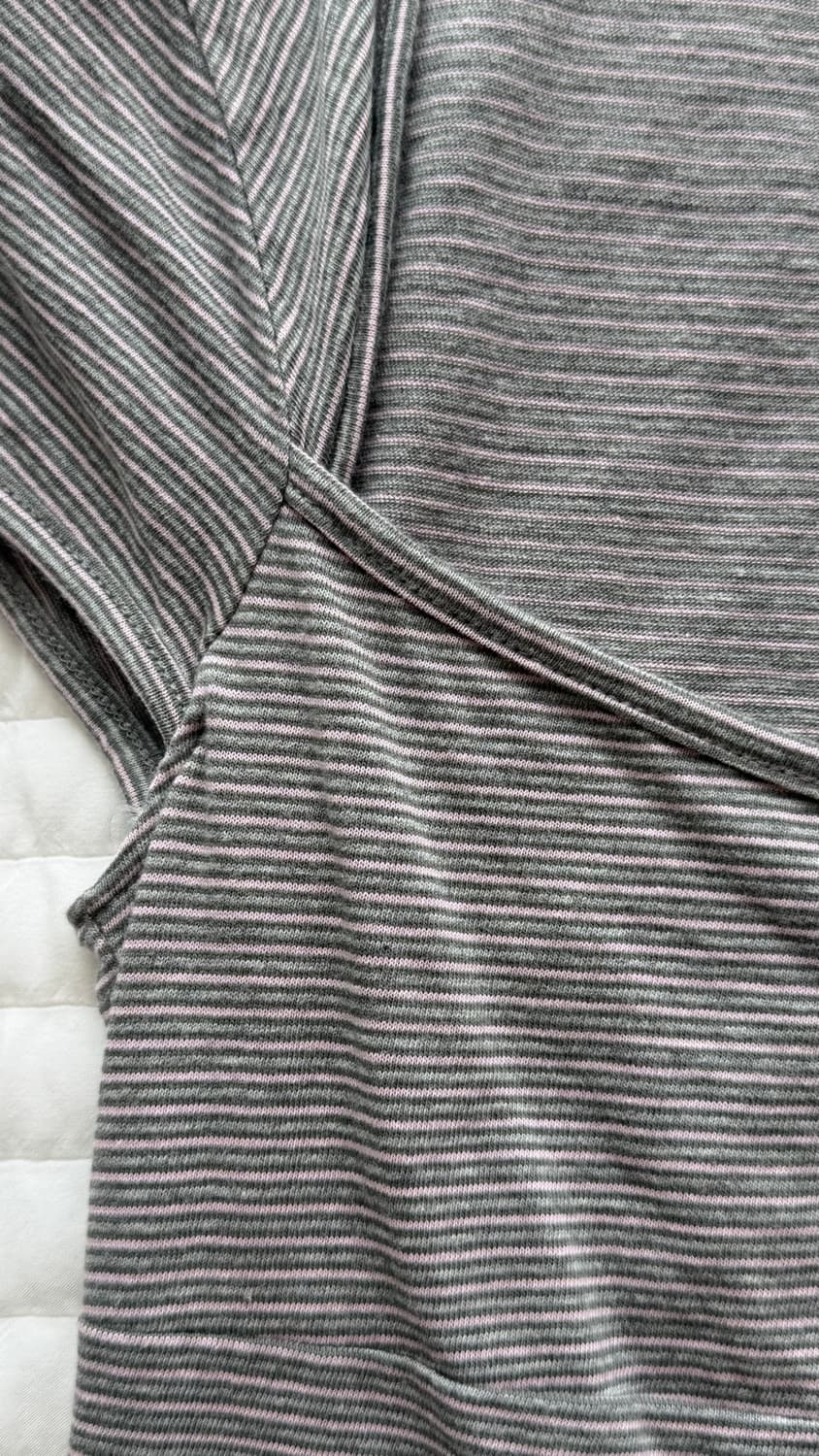 BUTTON LEAF SQUARE T-SHIRT CANDY STRIPE 상품이미지5