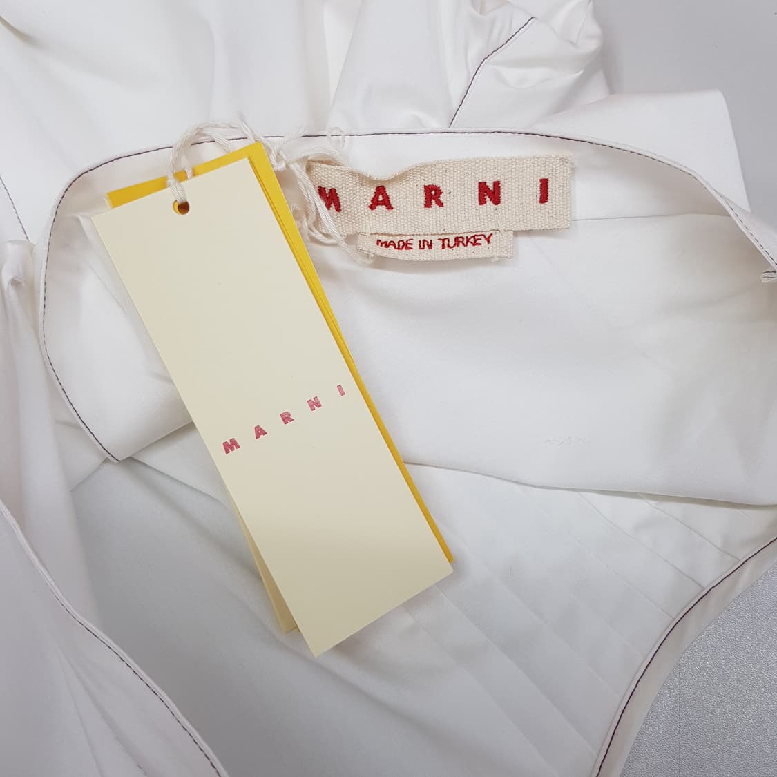 마르니(MARNI)  플리츠 디테일 롱 블라우스 42사이즈 상품이미지4