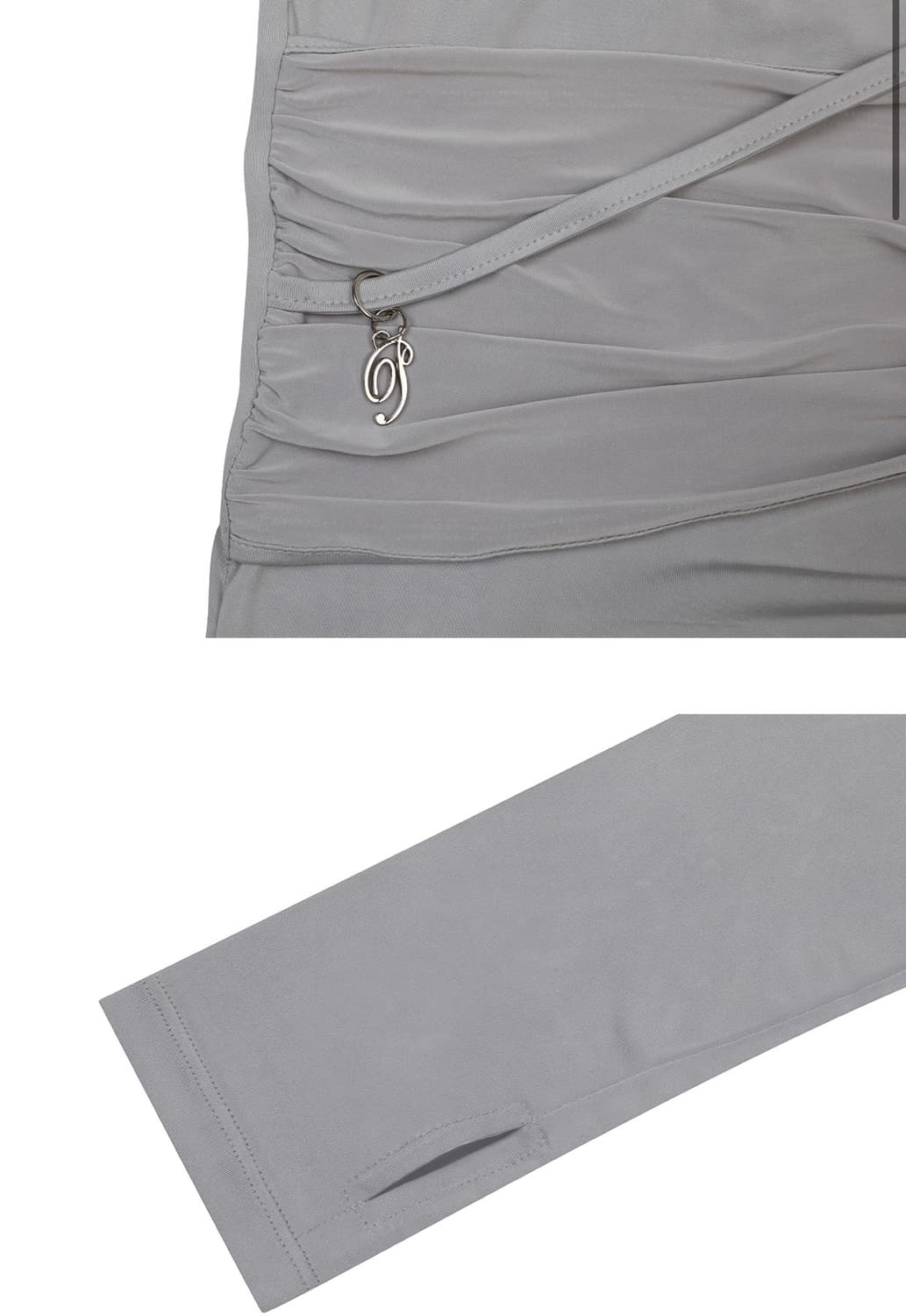 [새상품]페인오어플레져 DRAPED OFF SHOULDER TOP 그레이 상품이미지2