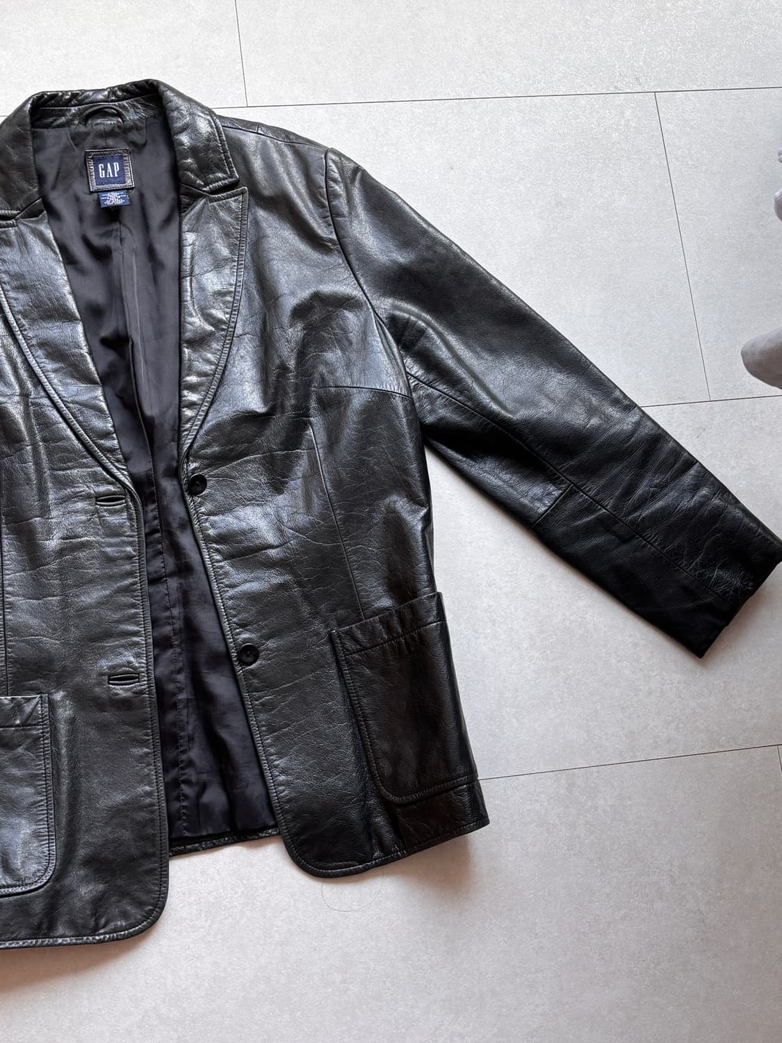 Old GAP 레더 블레이저 L 카코트st 상품이미지3