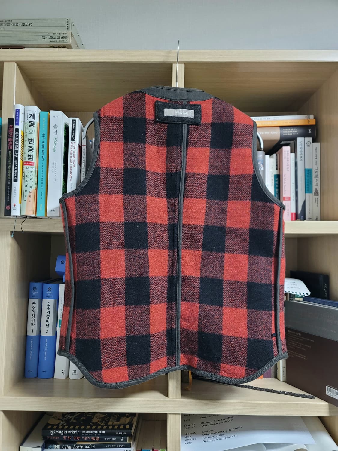 빔즈 브라운스비치 비치클로스 레드 버팔로체크 리버시블 베스트 상품이미지5