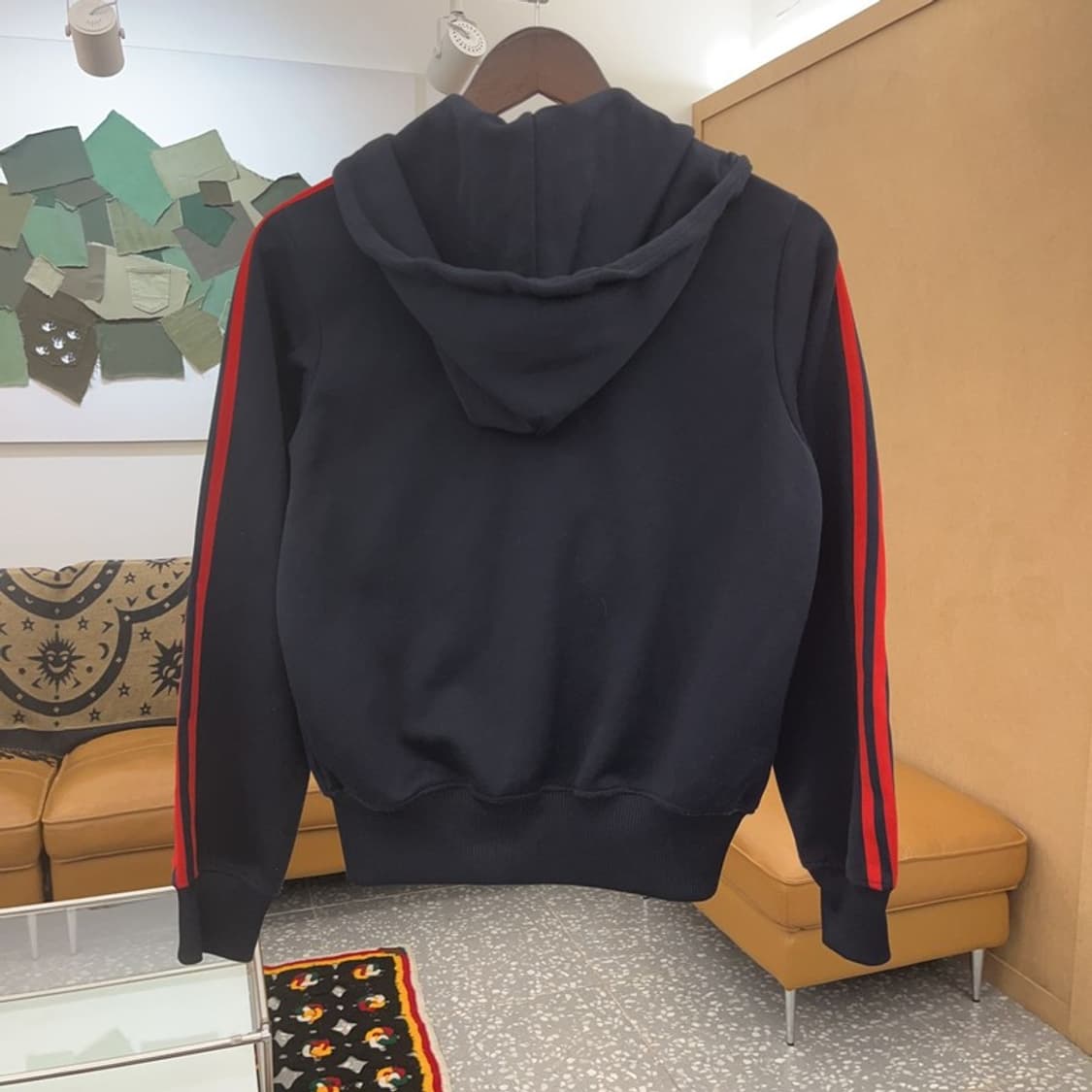 아디다스 올드스쿨 레트로 희귀 검발 후드 져지 집업 90 C07449 상품이미지4