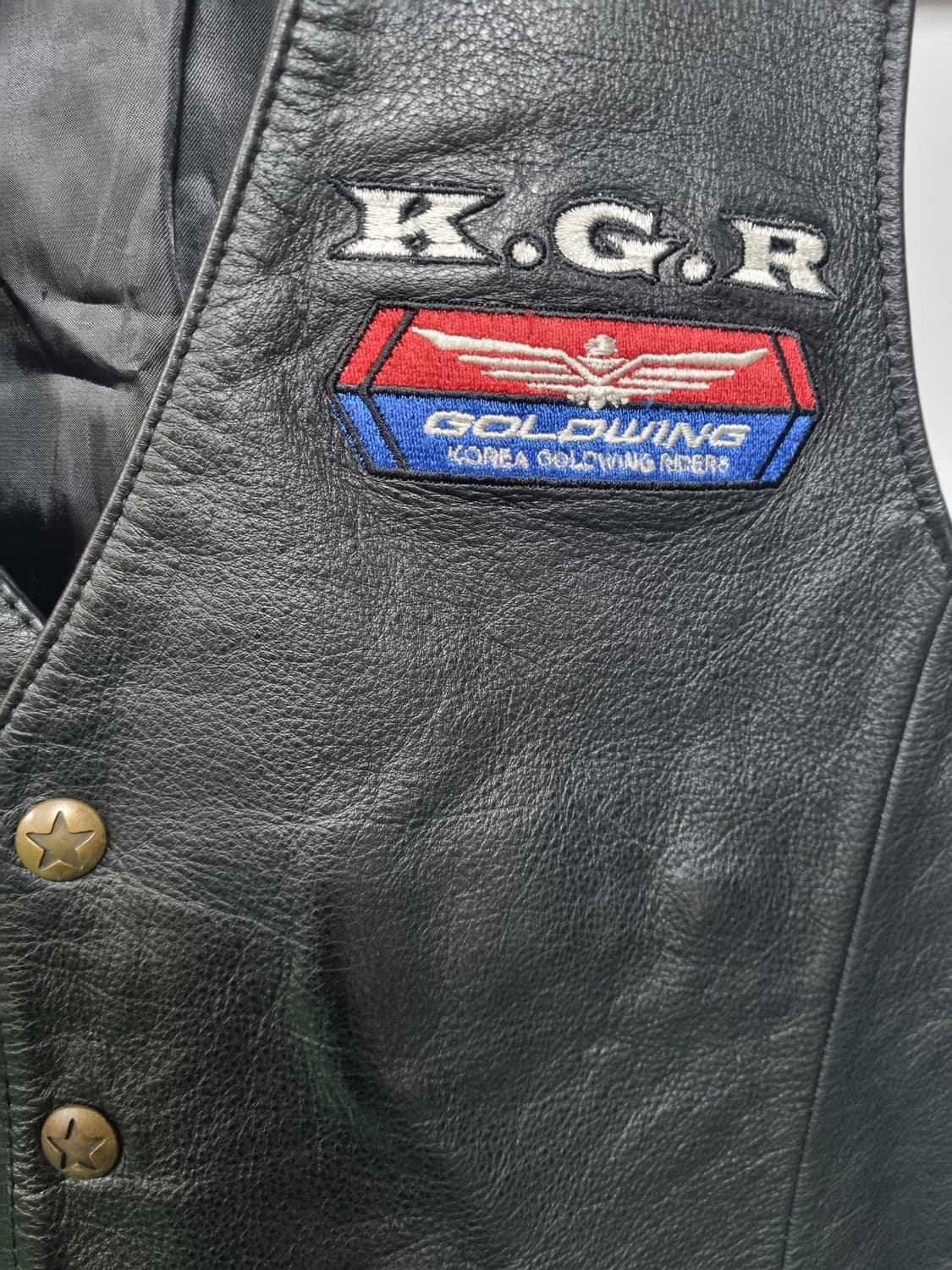 k.g.r 동호회 천연소가죽 라이더 조끼 m 상품이미지2