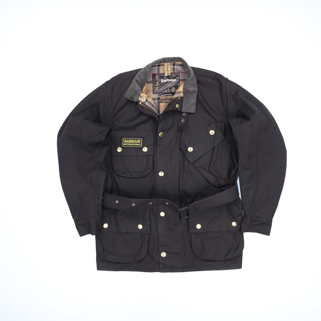 95 바버 인터네셔널 A7 벨티드 왁스 자켓 블랙 4221 상품이미지1
