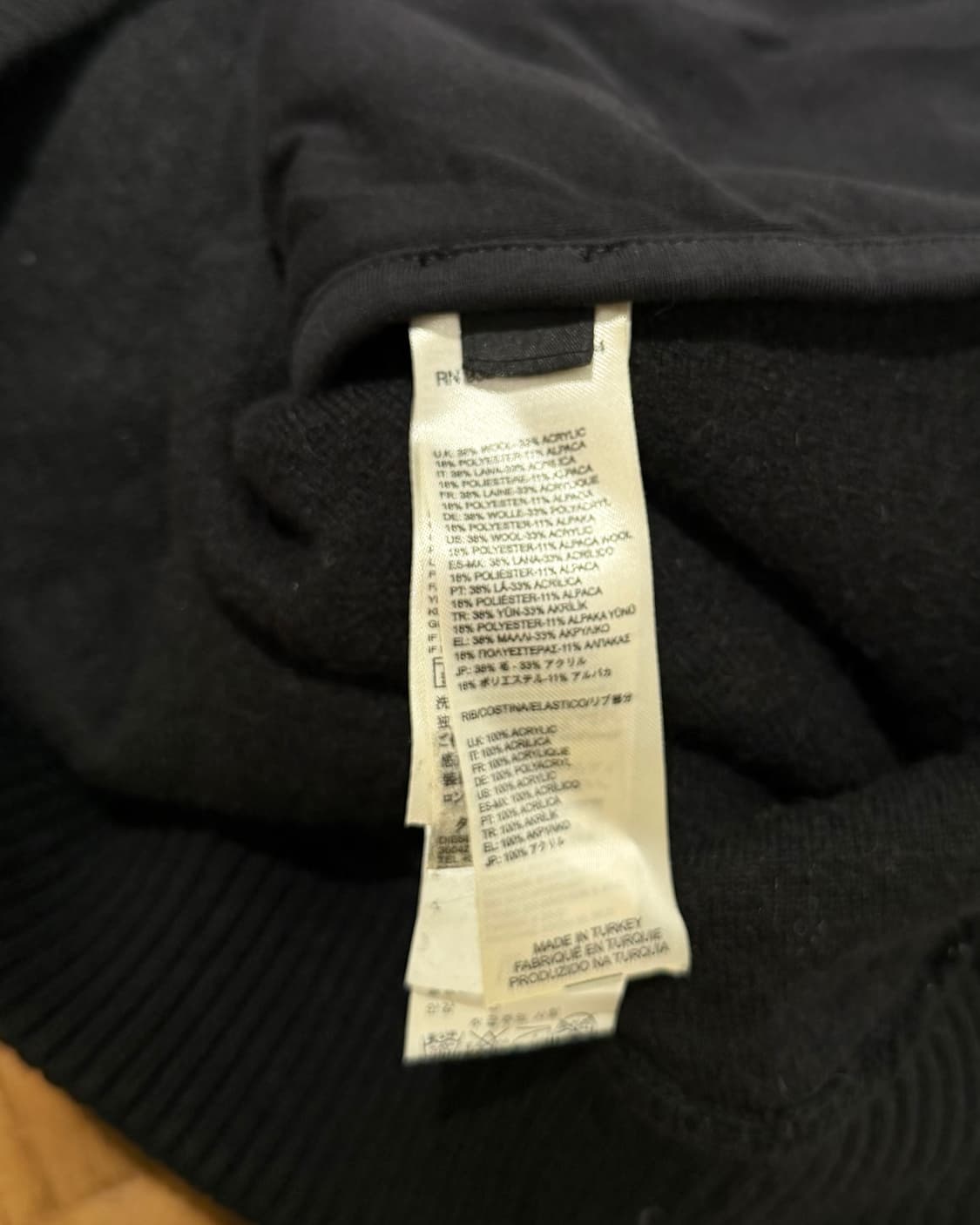 디젤 블랙 테디 플리스 후드 롱 코트  상품이미지9