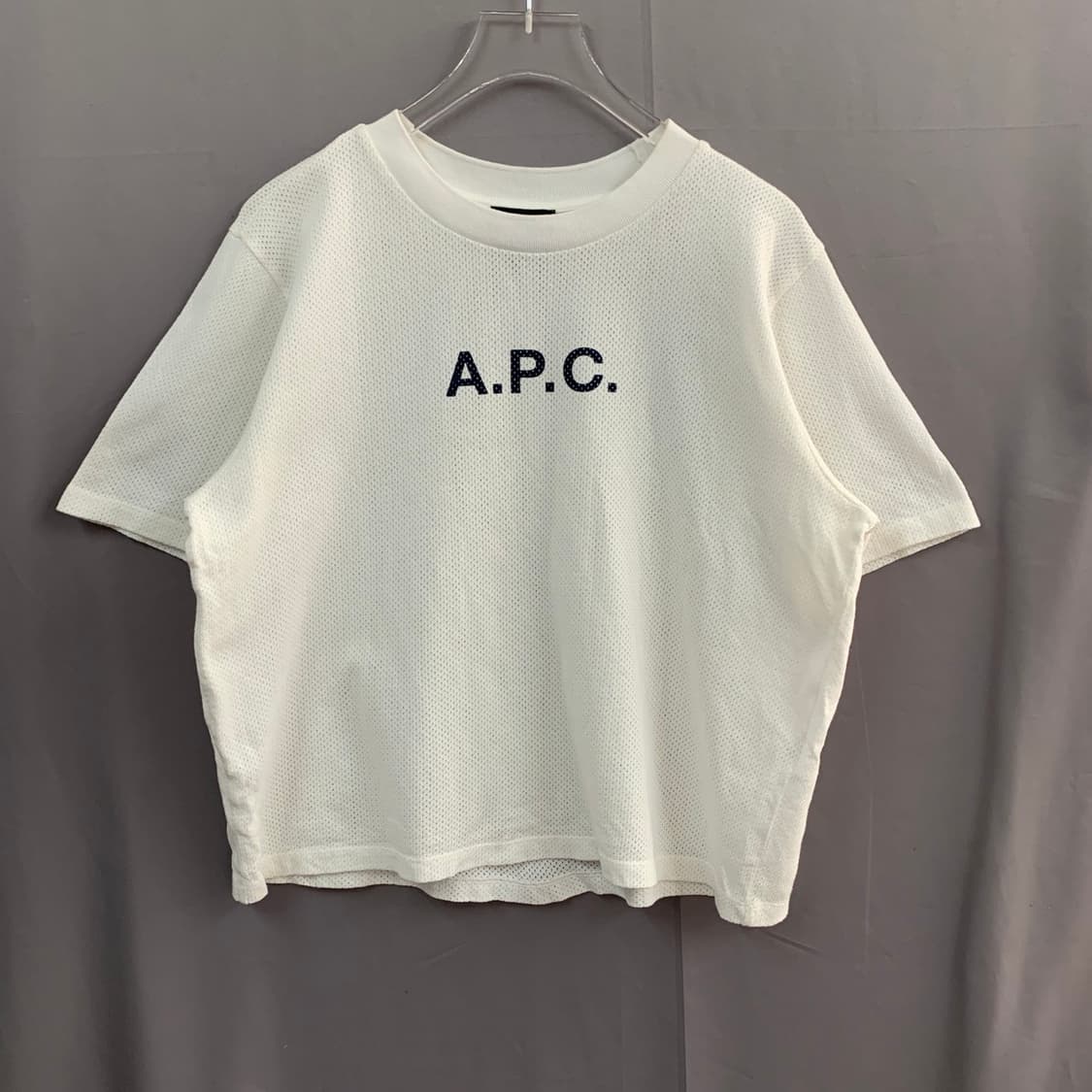 S A.P.C 아페쎄 마에 메쉬 로고 오버핏 반팔티 상품이미지2
