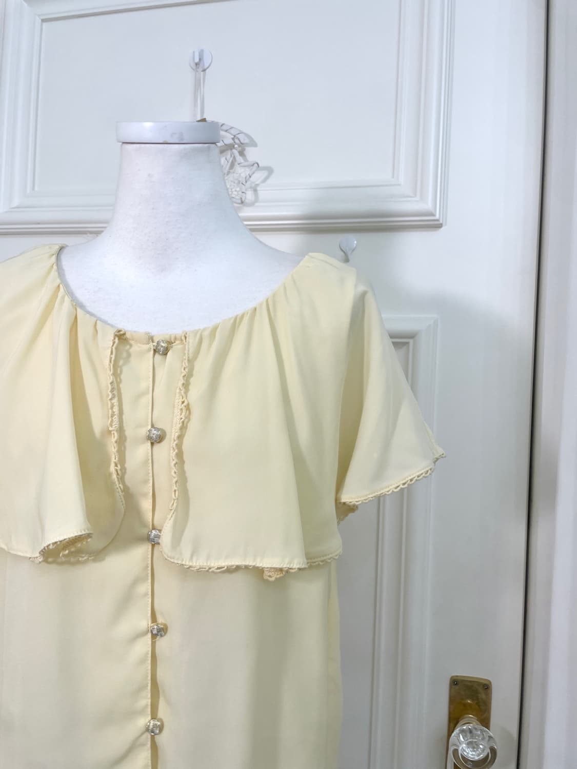 yellow wing point summer blouse(size-F) 상품이미지6