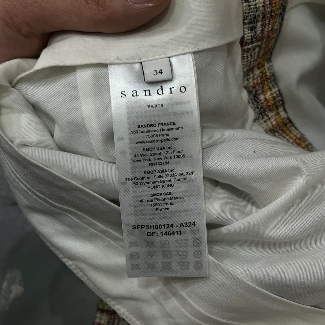  산드로 트위드 숏팬츠 y16380 상품이미지7