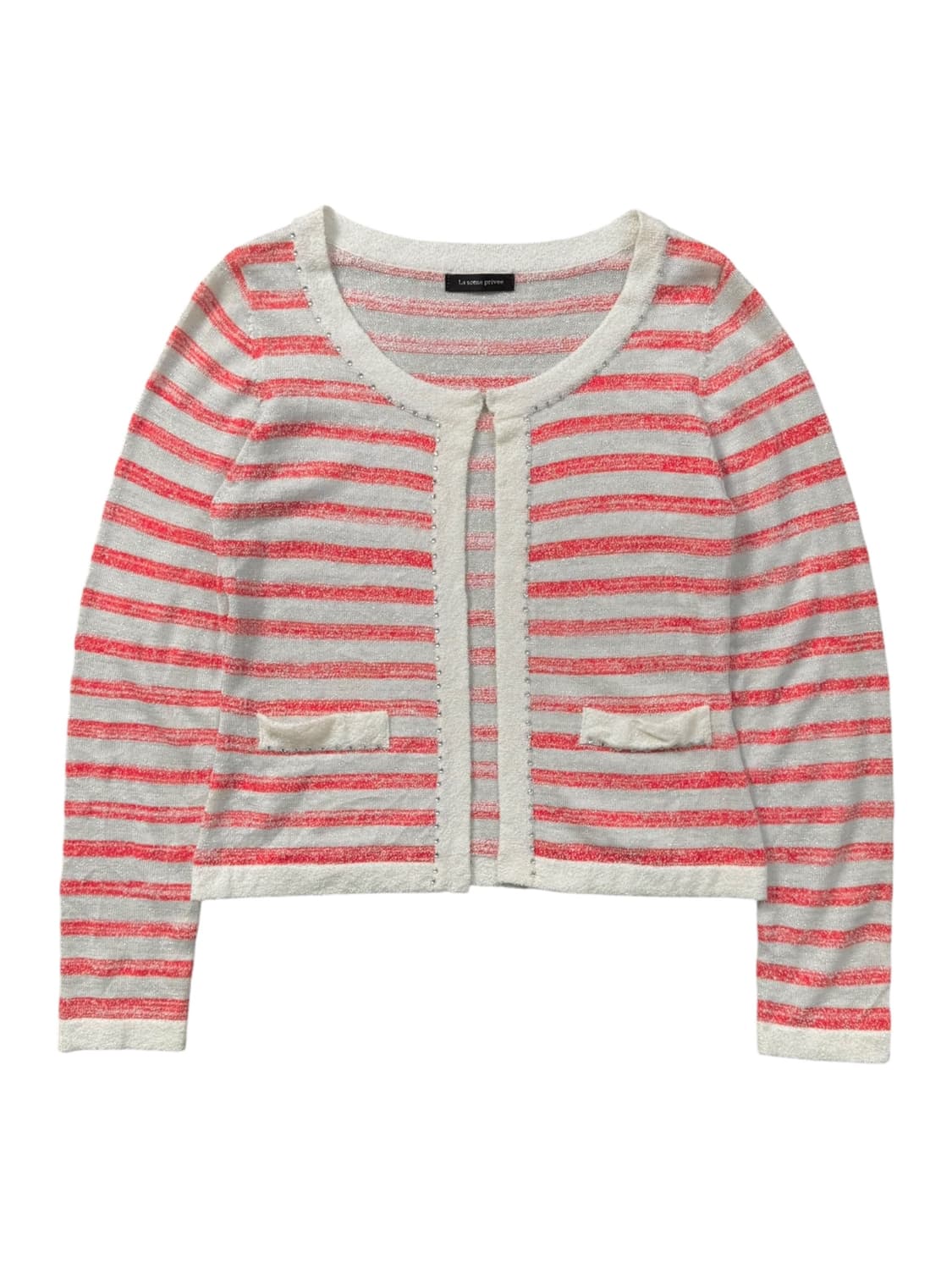 vintage glitter stirped cardigan 상품이미지1