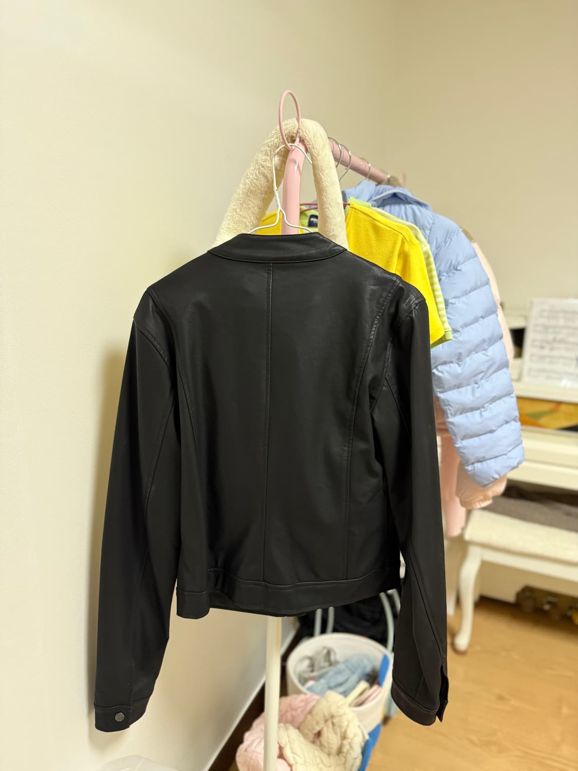 블랙업 앤즈너 레더 자켓 상품이미지3