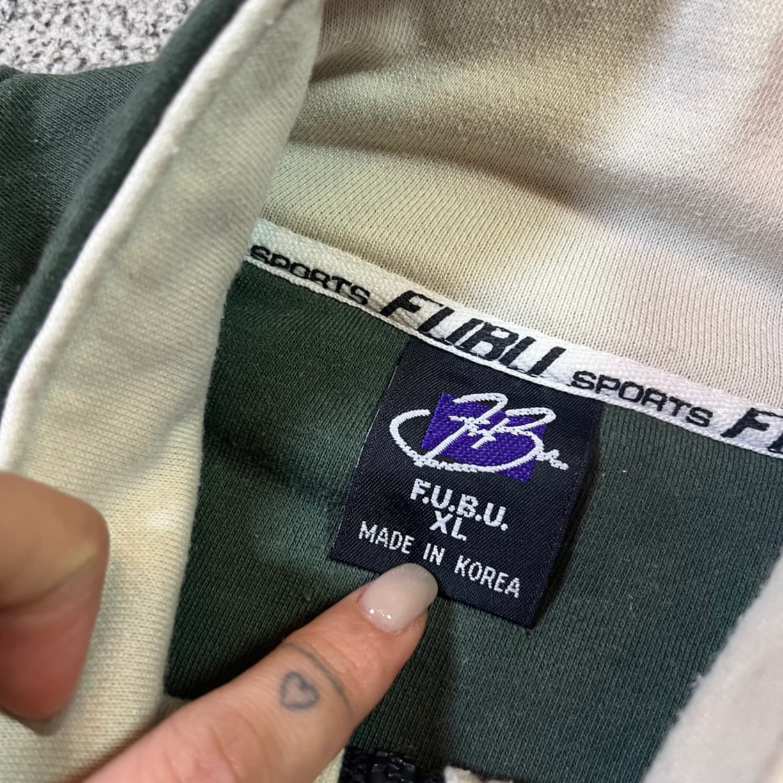 FUBU 후부 올드스쿨 빅로고 반집업 맨투맨 상품이미지7
