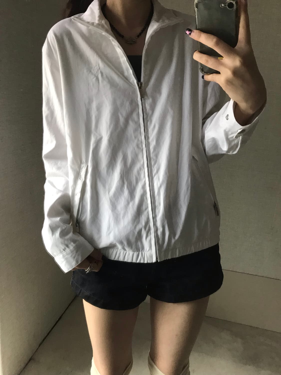 폴로 화이트 블루종 바람막이 상품이미지5