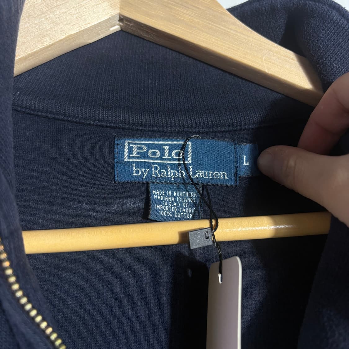 폴로랄프로렌 반집업 네이비 맨투맨 (무료배송) 상품이미지3