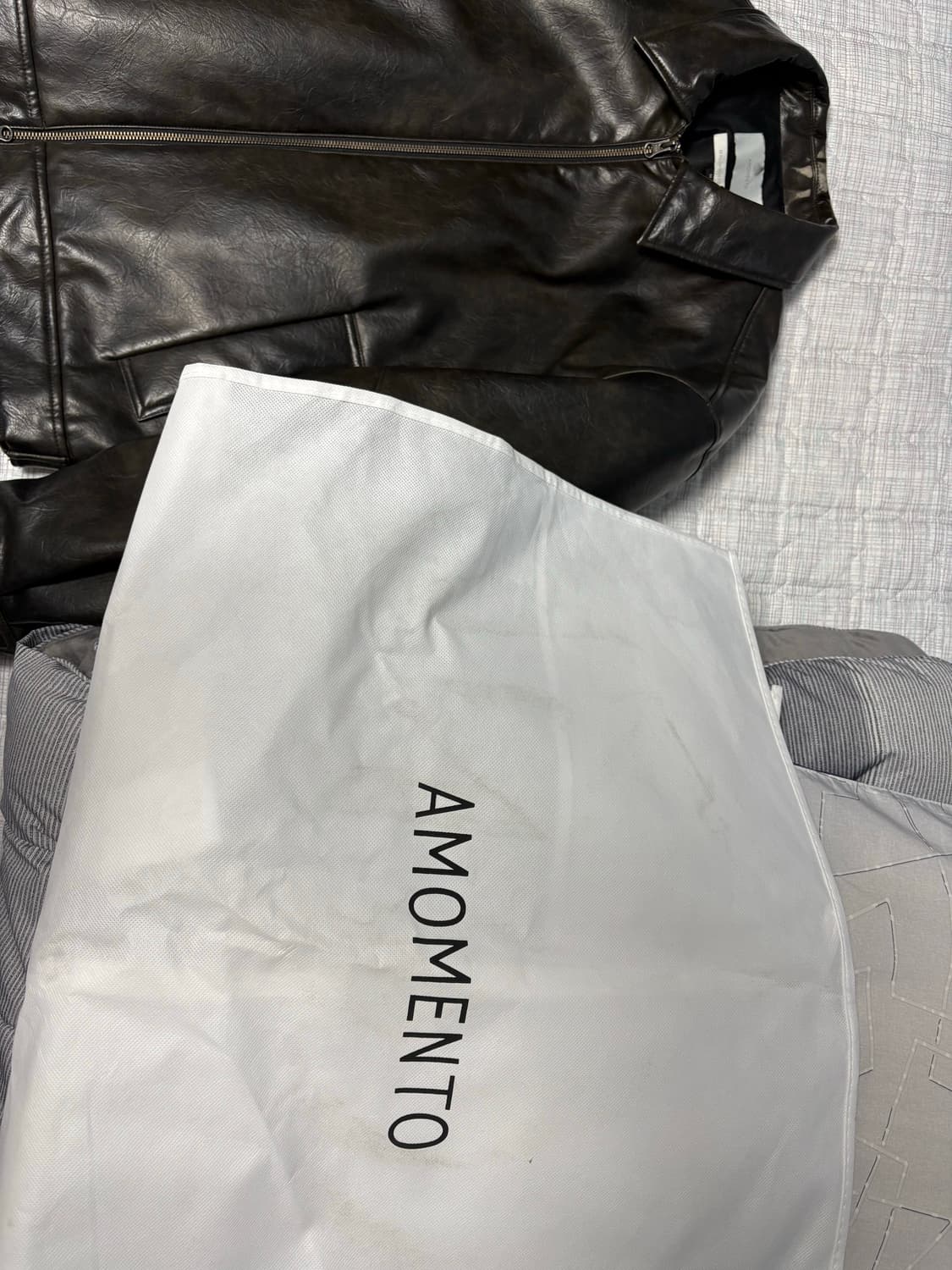 아모멘토 비건 레더 자켓 m 상품이미지2