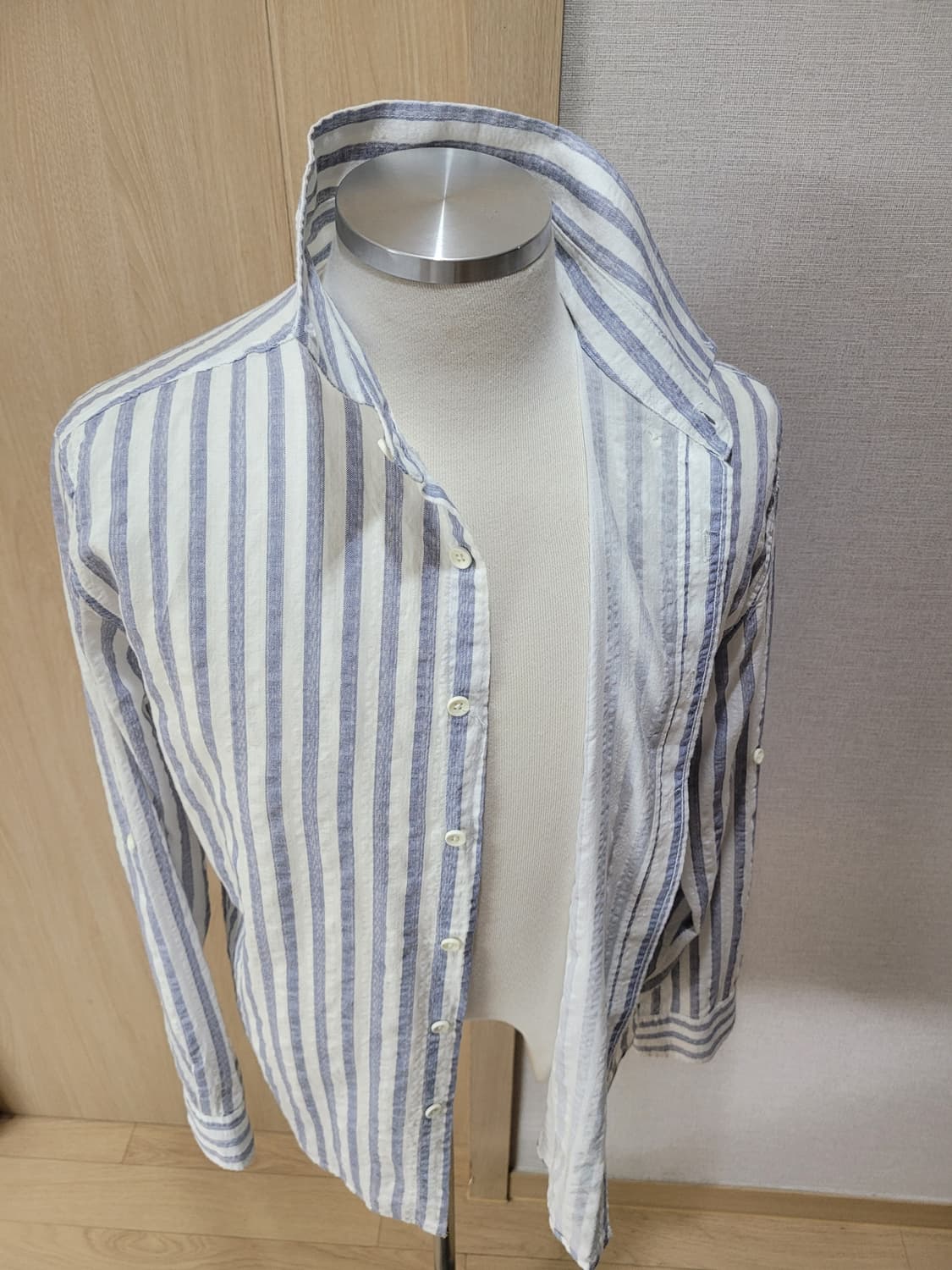잭앤질 Jack&Jill 남자 스트라이프 셔츠 100 스카이블루 상품이미지8