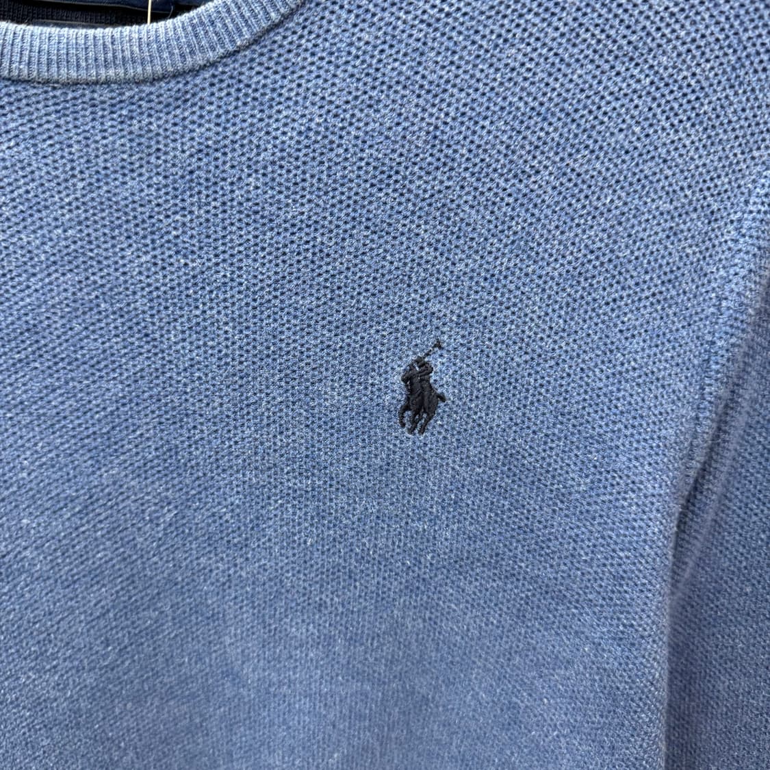 폴로 랄프로렌 니트 스웨터 네이비 포니 로고 포인트 블루 상품이미지5