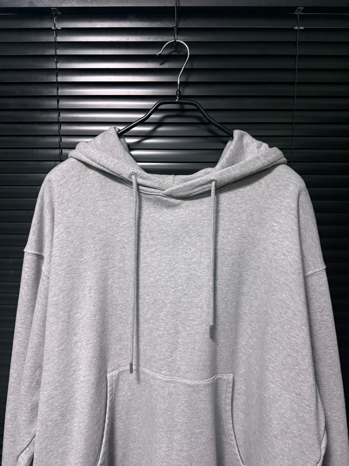 NOHANT 노앙 스웻 오버핏 후드 후디 레이어드 랩 끈 그레이 회색 S 상품이미지4