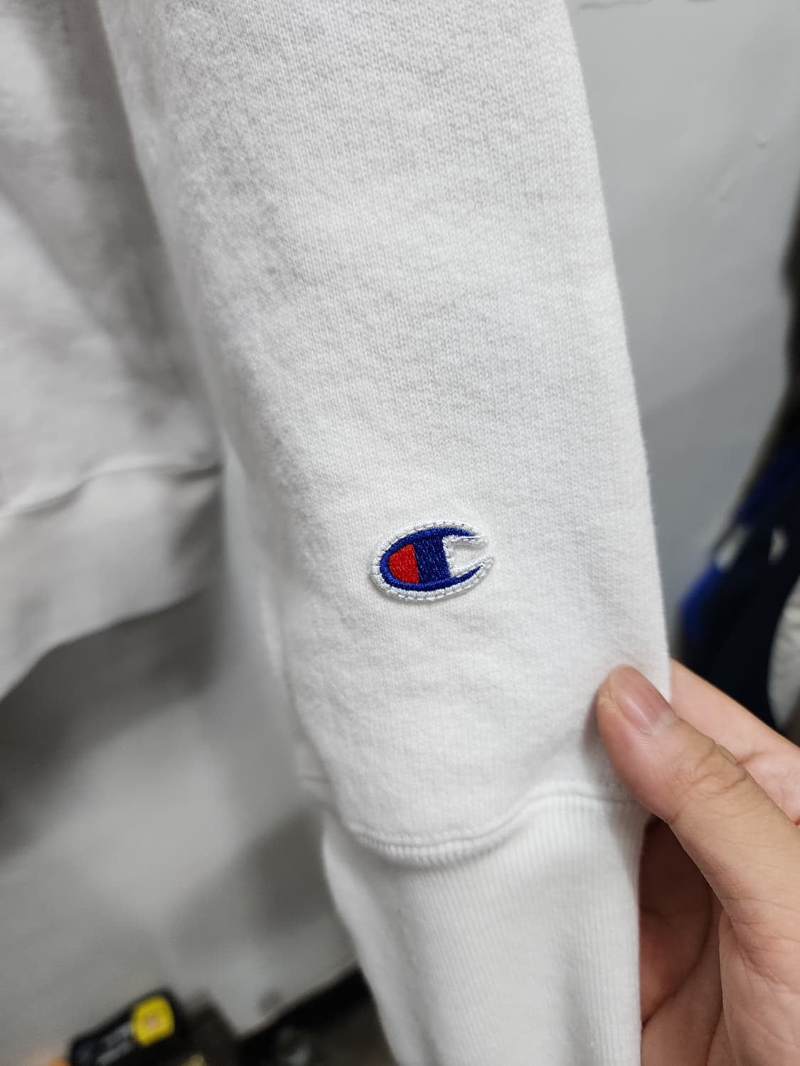 챔피온 빈티지 리버스위브 화이트 후드티 상품이미지3