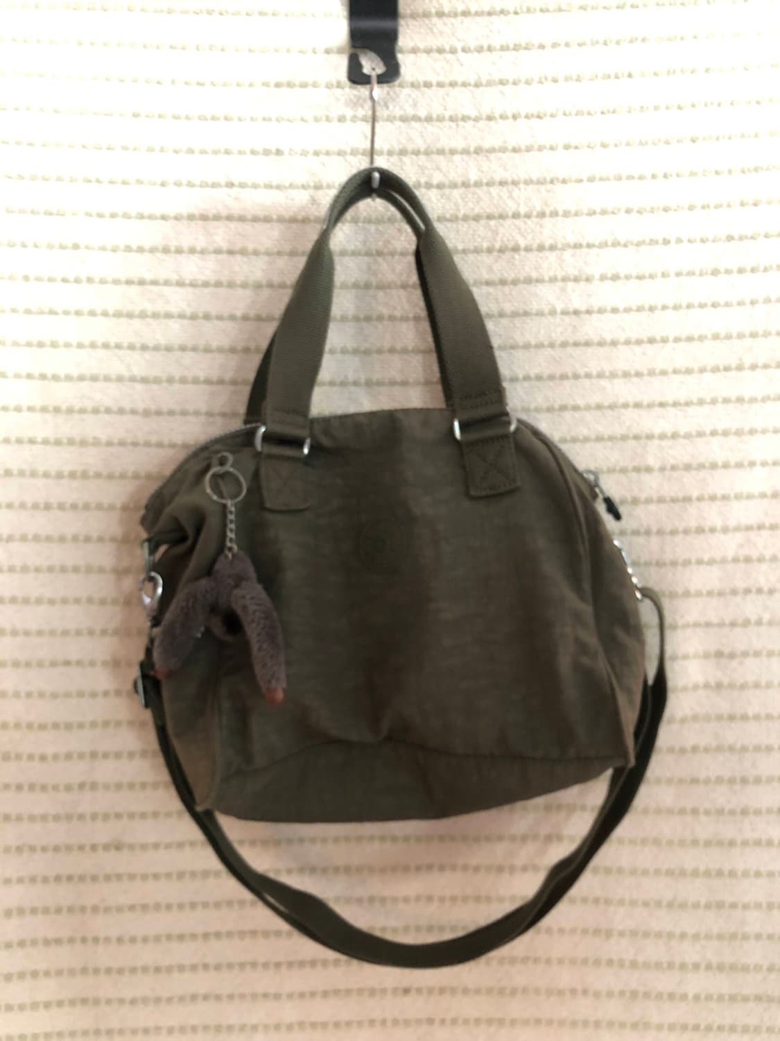 빈티지 키플링 Y2K 올리브 그린 나일론 숄더백 토트백 상품이미지1