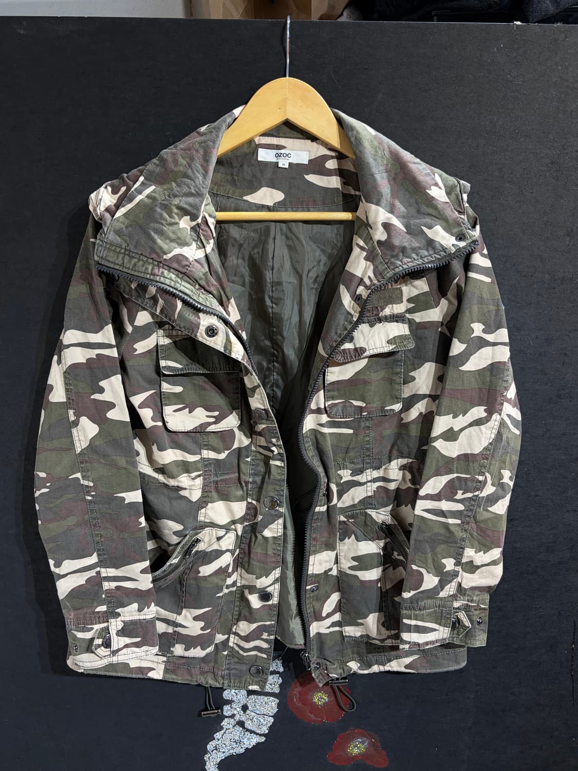 JPN OZOC 오조크 밀리터리 카모 갸루 자켓 야상 36 상품이미지6