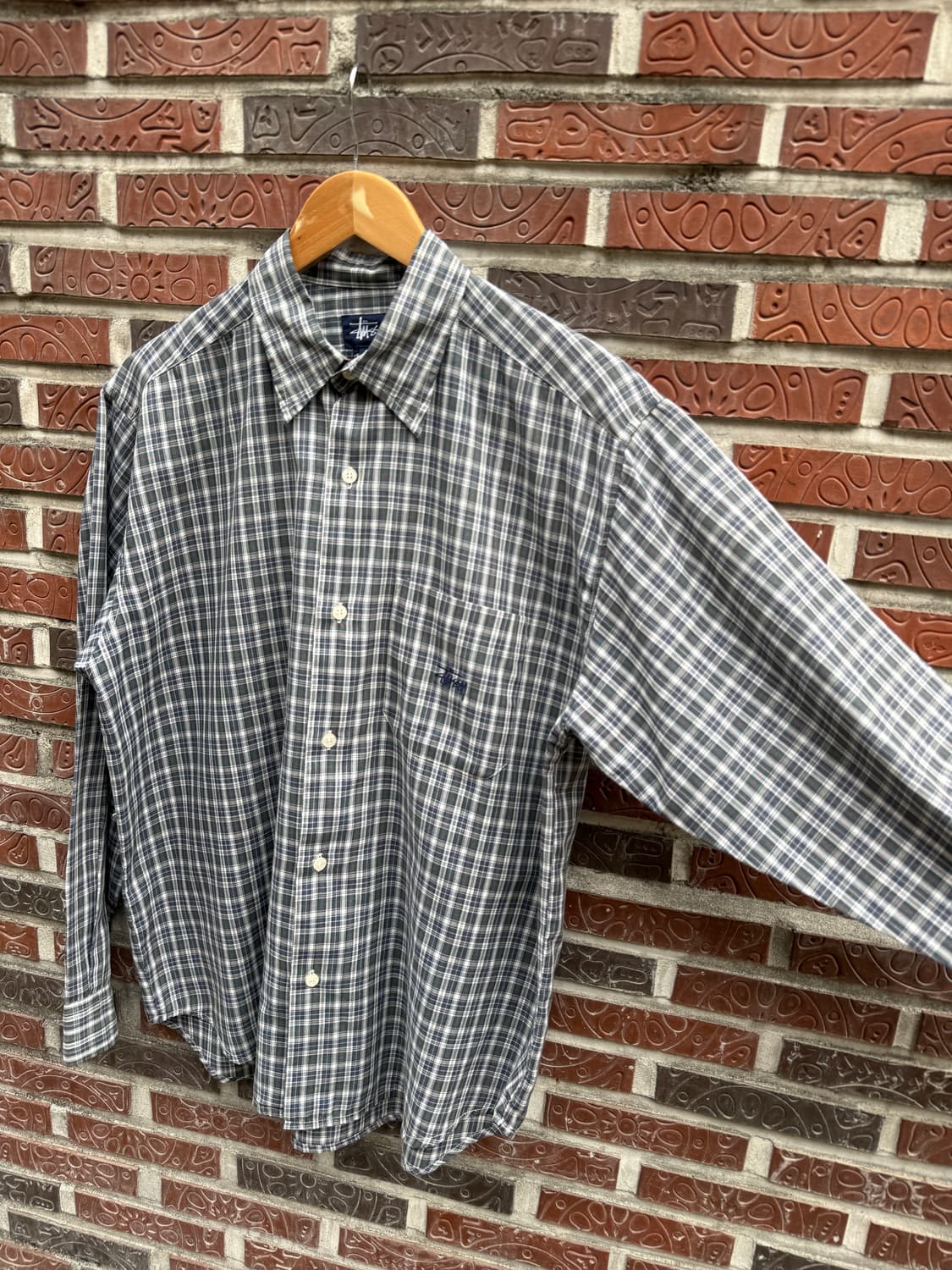 90s 올드 스투시 플레이드 체크셔츠 상품이미지3