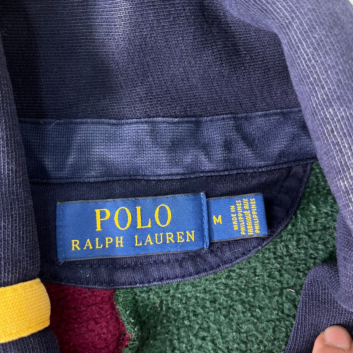 100 폴로랄프로렌 프레리 럭비 멀티패치 숄카라 가디건 상품이미지3